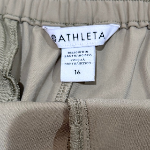 New Athleta Pinnacle Wide Leg Pants Trousers Sz 16 Olive Branch Green Workwear - Picture 2 of 13
